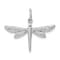 Rhodium Over Sterling Silver Cubic Zirconia Dragonfly Pendant
