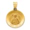 14K Yellow Gold Polished and Satin St Gabriel Medal Hollow Pendant