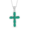 Green Emerald Rhodium Over Sterling Silver Pendant with Chain 1.80ctw