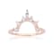 Marquise and Round White Sapphire 14K Rose Gold Over Sterling Silver
Crown Design Ring Guard