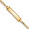 14k Yellow Gold Curb Link Baby/Child ID Bracelet