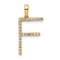 14K Yellow Gold Diamond Letter F Initial Pendant