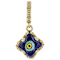 Ceramic Evil Eye Enhancer Pendant In 18K Gold Over Sterling Silver 10x10mm