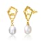 Freshwater Pearl Nugget Drop Earrings In 14K Gold Over Sterling Silver