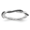 Sterling Silver Stackable Expressions Polished Black Diamond Ring 0.132ctw