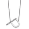 Rhodium Over 14k White Gold Sideways Diamond Initial P Pendant Cable
Link 18 Inch Necklace