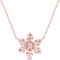 2.37ctw Morganite And Diamond Accent 10k Rose Gold Pendant With Chain