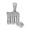 Rhodium Over 14K White Gold Diamond Scorpio Zodiac Pendant