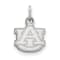 Rhodium Over Sterling Silver LogoArt Auburn University Extra Small Pendant