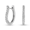 0.50ctw Diamond Hoop Earrings in 14k White Gold