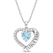 1.88ctw Sky Blue and White Topaz Heart "I love You" Heart
Pendant with Chain in Sterling Silver