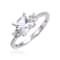 Square and Round White Topaz Sterling Silver Ring, 2.02ctw