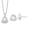 Rhodium Over Sterling Silver 6-7mm White Fresh Water Cultured Pearl
Necklace and Earring Set