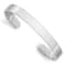 Rhodium Over Sterling Silver Polished 6mm Children's Cuff Bangle