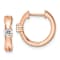 14K Rose Gold Lab Grown Diamond SI1/SI2, G H I, Hinged Hoops