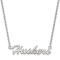 Rhodium Over Sterling Silver LogoArt University of Nebraska Huskers
Script Medium Pendant Necklace