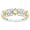 Lab-Grown Diamond Two-Tone Band Ring In 14K Gold Over Sterling Silver 0.75ctw