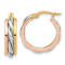 14k Yellow Gold, 14k White Gold and 14k Rose Gold 13/16" Polished
Hoop Earrings