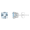 6mm Square Cushion Sky Blue Topaz Rhodium Over Sterling Silver Stud Earrings
