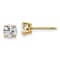 Certified White Lab-Grown Diamond G-H SI 14k Yellow Gold 4-Prong Stud
Earrings 1.00ctw
