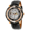 Christian Van Sant Men's Dome White Skeleton Dial, Black Bezel, Black
Leather Strap Watch