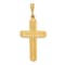 14k Yellow Gold Textured Cross Pendant
