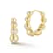 Sterling Statements 14K Yellow Gold Over Sterling Silver CZ Graduated
Beaded Huggie Earrings