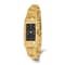 14k Yellow Gold Ladies Rectangular Black 15x31mm Dial Solid Nugget Watch