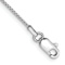 Rhodium Over 10k White Gold 0.9mm Box Link Bracelet