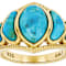 Turquoise Multi-Shape Ring In 18K Gold Over Sterling Silver