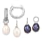 Rhodium Over Sterling Silver 7-8mm White/Black FWC Pearl Cubic Zirconia
Changeable Earring