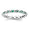 Sterling Silver Stackable Expressions Lab Created Emerald Ring 0.22ctw