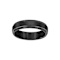 6mm Step-Edge Comfort Fit Band in Black Tungsten Carbide with Satin Finish