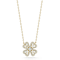 Sterling Statements 14K Yellow Gold Over Sterling Silver CZ Four Leaf
Clover Necklace