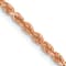 14k Rose Gold 2mm Solid Diamond-Cut Rope 16 Inch Chain