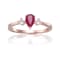 Ruby with White Sapphire Accents 14K Rose Gold Over Sterling Silver
Ring, 0.67ctw