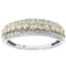 Natural Yellow And White Diamond 14K White Gold Band Ring 0.75ctw