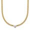 14K Yellow Gold with White Rhodium Diamond Curb 18 Inch Necklace