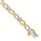 10k Yellow Gold and 10k White Gold Diamond Infinity Bracelet