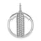 14K White Gold Gatsby Diamond Initial T Charm