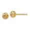 14k Yellow Gold 5.5mm Small Fancy Ball Stud Earrings