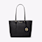 Michael Kors Jet Set Small Black Travel Saffiano Leather Top-Zip Tote Bag