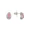 Pink and White Cubic Zirconia Platineve Earrings3.30ctw
