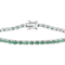 Emerald Tennis Bracelet In Sterling Silver