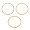 Initial Y CZ Beaded Bracelet Set In 14K Gold Over Brass 0.09ctw