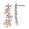 14k Two-tone Gold Diamond Dangle Earrings