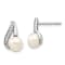 Rhodium Over 14K White Gold 6-7mm Button Freshwater Cultured Pearl
0.02ctw Diamond Earrings