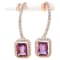 Amethyst and CZ 3.19 Ctw Octagon 18K Rose Gold Over Sterling Silver
Dangle Earrings