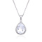 White Topaz Sterling Silver Pendant with Chain 4.22ctw