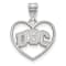 Rhodium Over Sterling Silver University of Southern California Heart Pendant